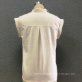 Women's linen lace short sleeves shirt